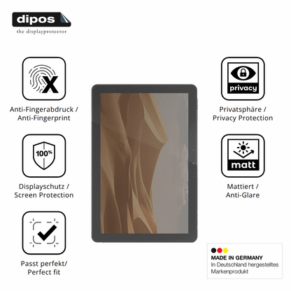 Privatsphäre-Schutz durch Sichtschutz-Folie passend zugeschnitten für AWOW AIBOOK 11 10.1 Zoll