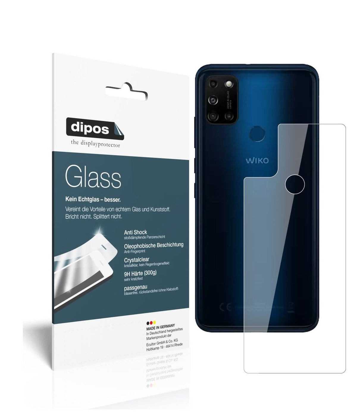 9H Clear Back Protector for Wiko View5 – Shatterproof, Crystal Clear | dipos