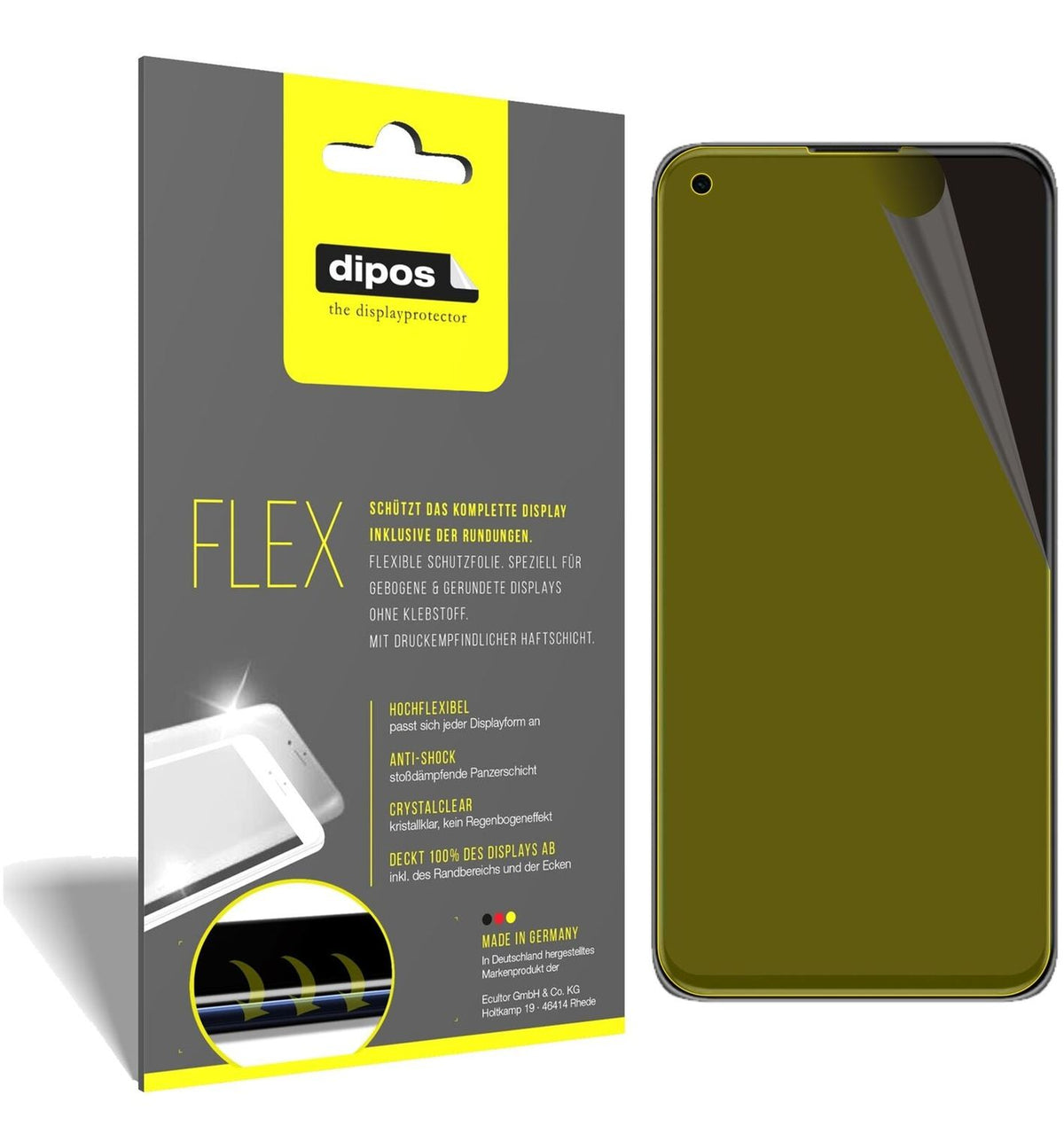 2x Full Cover Screen Protector for Xiaomi Mi 11 Lite 5G – Covers Curved Edges | dipos