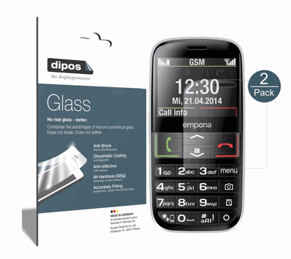 2x Screen Protector for Emporia Euphoria V50 matte Flexible Glass 9H dipos