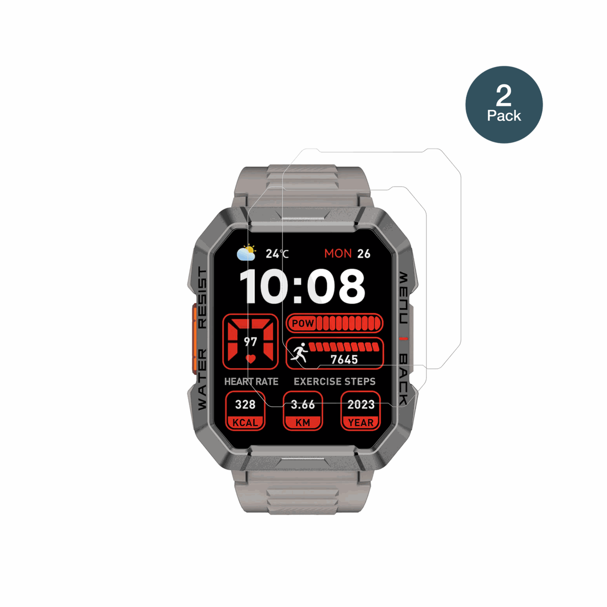 2x Screen Protector for Blackview W60 Smartwatch 2.01 Zoll Flexible Glass 9H