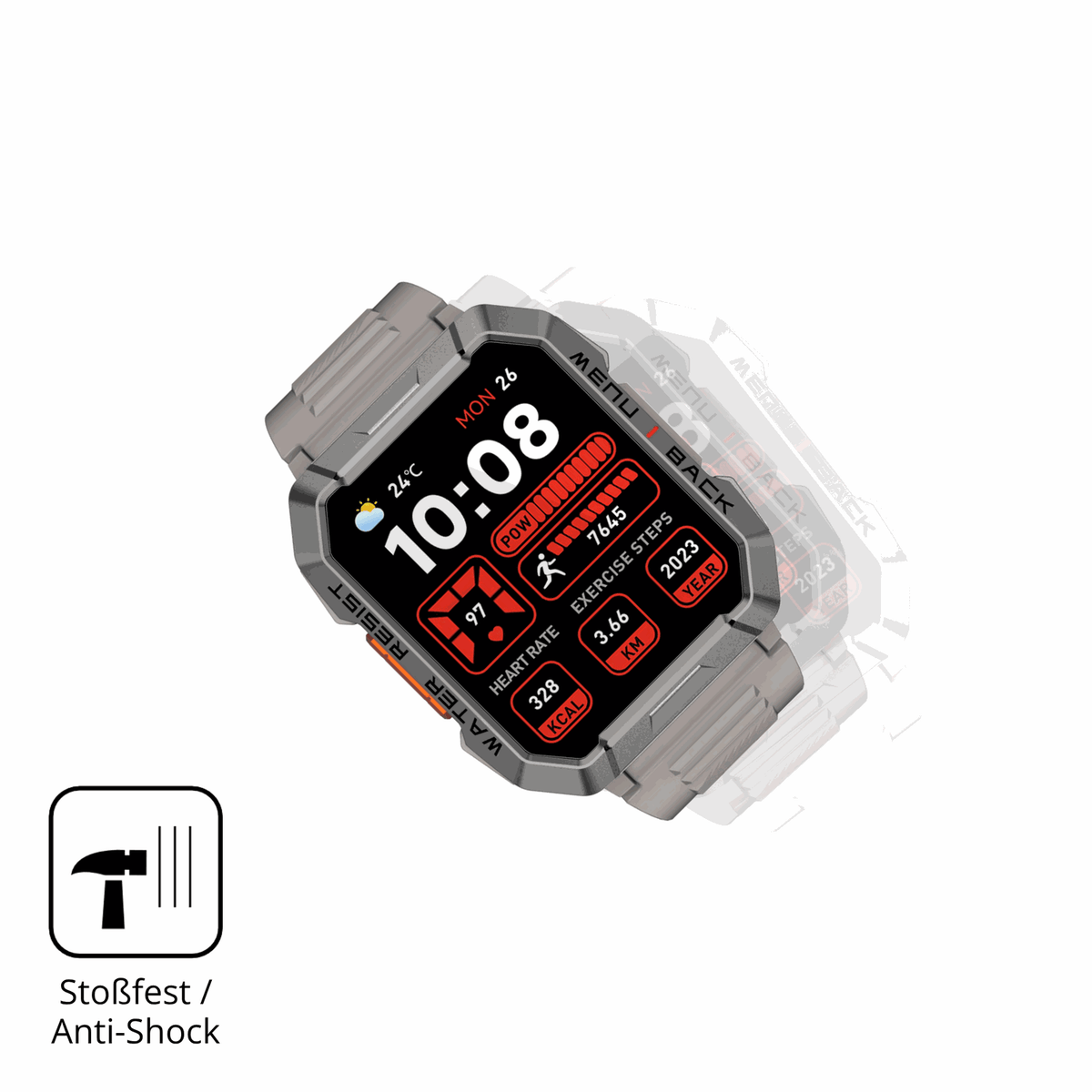2x Screen Protector for Blackview W60 Smartwatch 2.01 Zoll Flexible Glass 9H