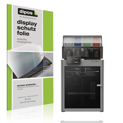 Matte Displayschutzfolie von dipos passend für Bambu Lab P2S 3D Printer, präziser Zuschnitt und blasenfrei montiert