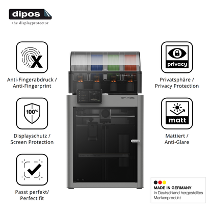 Privatsphäre-Schutz durch Sichtschutz-Folie passend zugeschnitten für Bambu Lab P2S 3D Printer