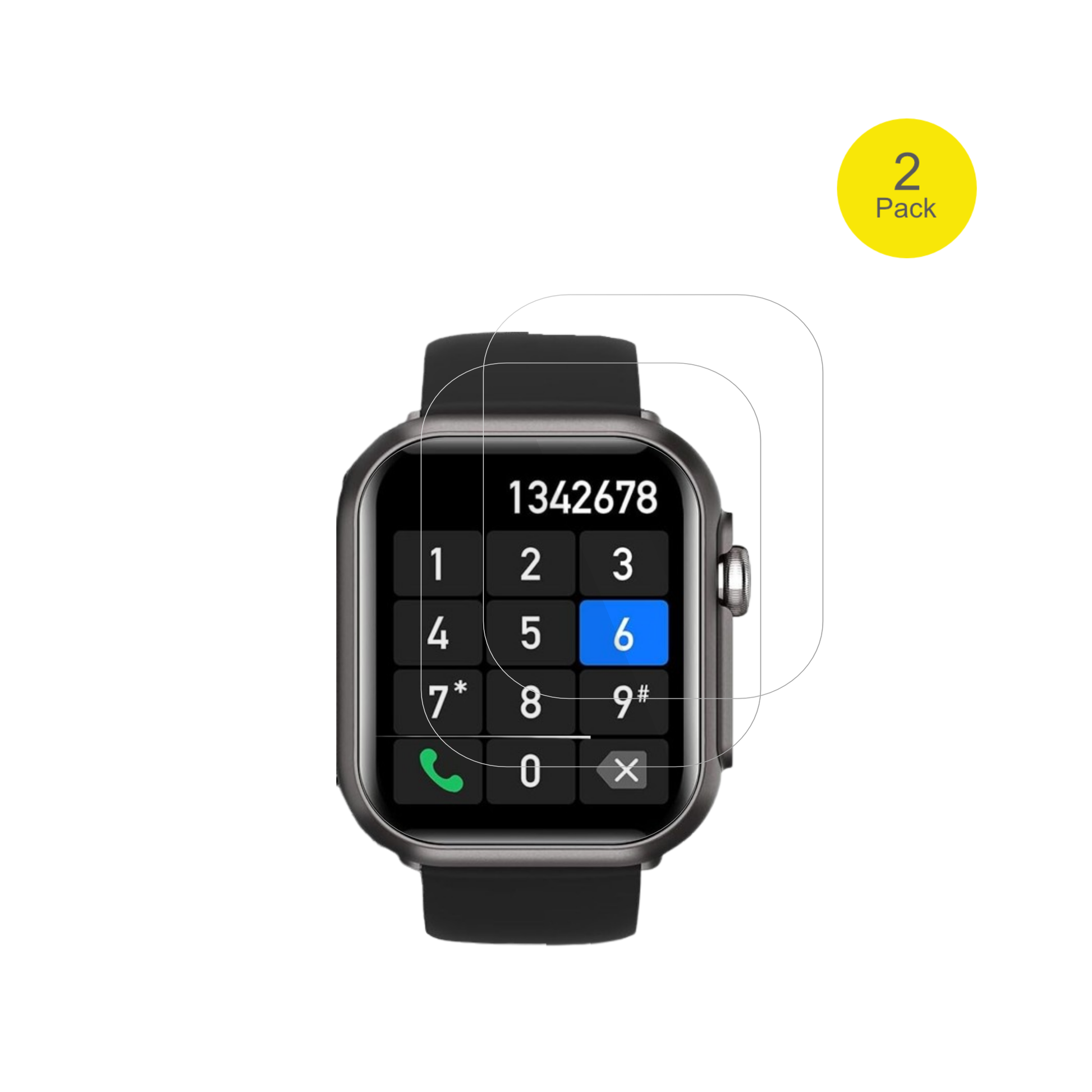 BanlvsSmartwatch 1.73 Zoll mit aufgebrachter dipos Displayschutzfolie, glasklare Darstellung ohne Einschränkungen
