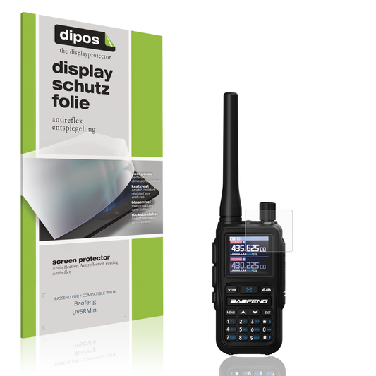 Matte Displayschutzfolie von dipos passend für baofenguv5rmini, präziser Zuschnitt und blasenfrei montiert