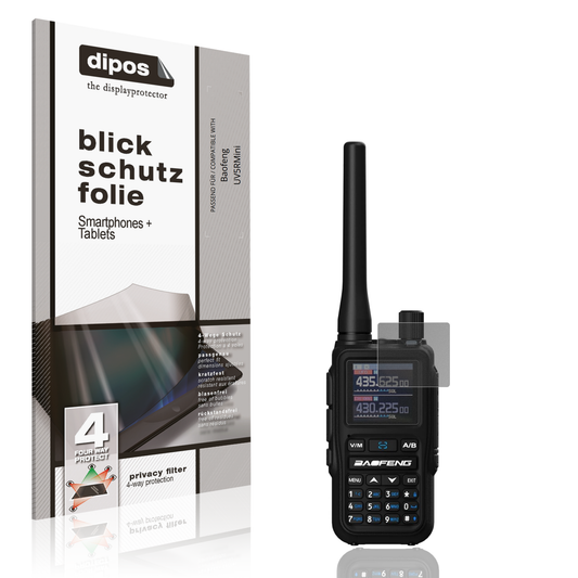 Blickschutzfolie von dipos passend für baofenguv5rmini, präziser Zuschnitt und blasenfrei montiert