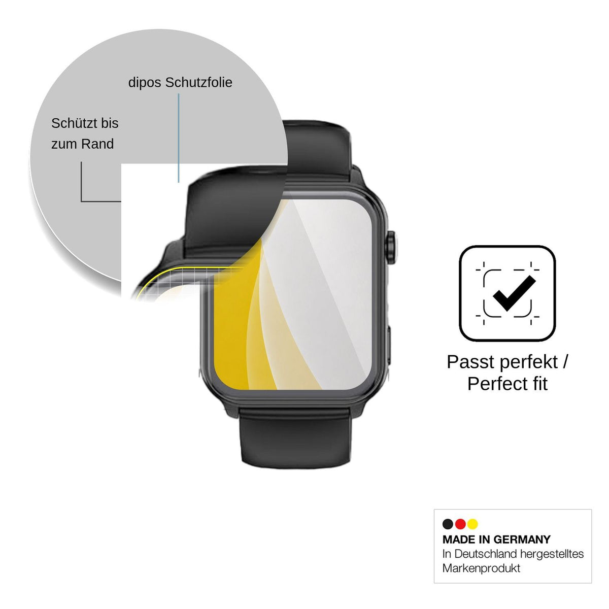 2x Screen Protector for Baolubao R-30 MAX Protective Film covers 100% dipos Flex
