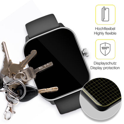 dipos Displayschutz für Beafon 102 Smartwatch 1.83 Zoll, transparente Oberfläche, geringe Dicke und perfekte Passform