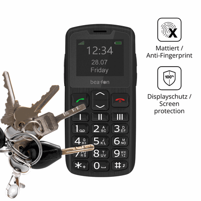 dipos Displayschutz für Beafon SL230 LTE, mattierte Oberfläche, Blickschutzfilter und perfekter Passform