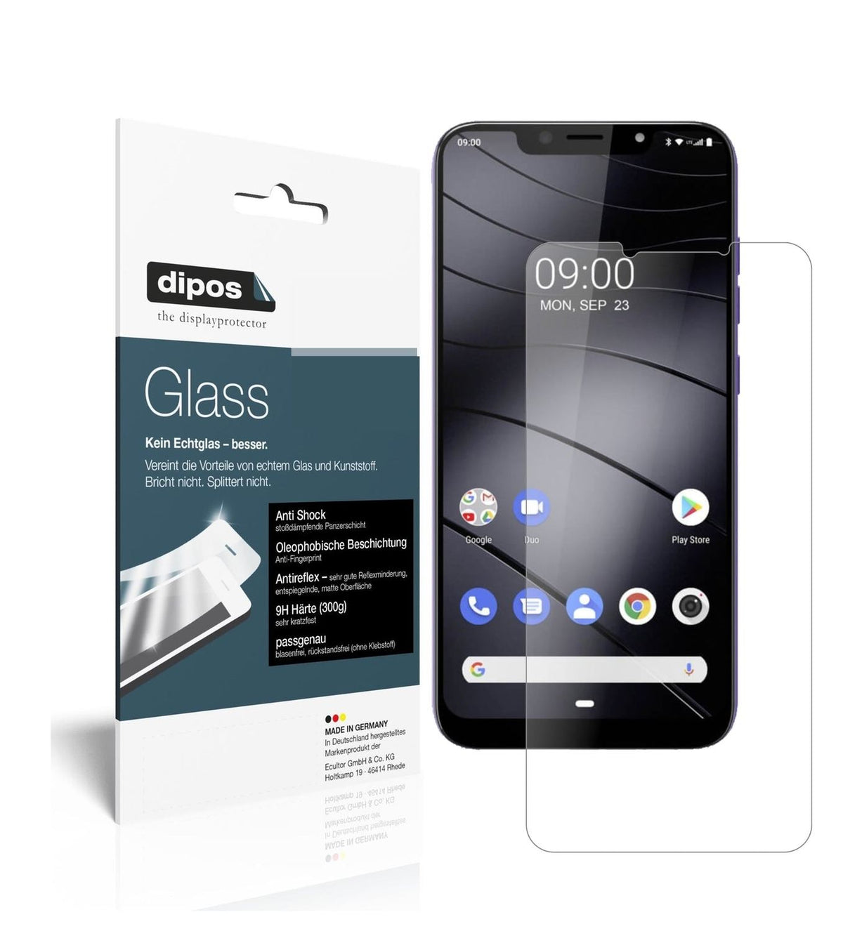 Screen Protector for Gigaset GS195 Pummelphone matte Flexible Glass 9H dipos