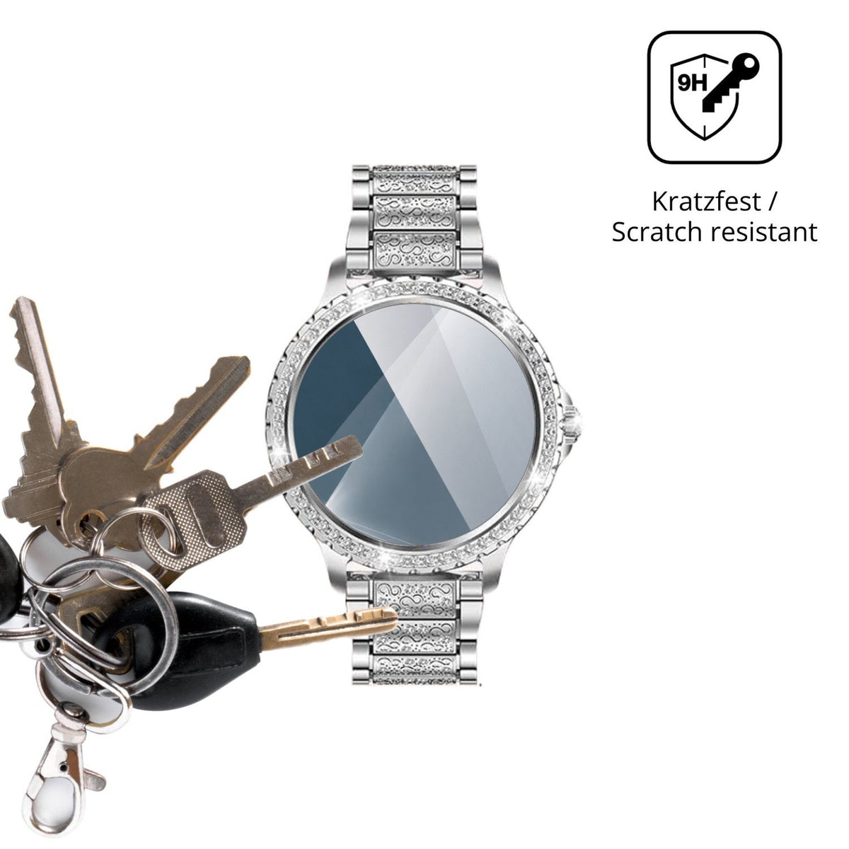 dipos Displayschutz für BENYAR SMART BW1845E, transparente Oberfläche, perfekte Passform auch für die Rundungen