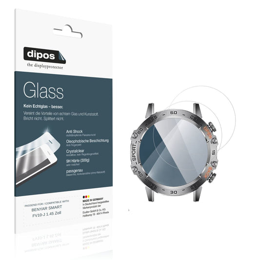 Klare Displayschutzfolie von dipos passend für BENYAR SMART FV10-J 1.45 Zoll, 9H kratzfest und blasenfrei montiert