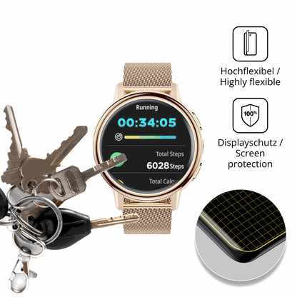 dipos Displayschutz für BENYAR SMART FV11, transparente Oberfläche, perfekte Passform auch für die Rundungen