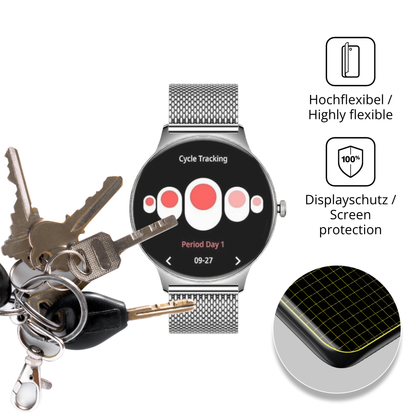 dipos Displayschutz für BENYAR SMART FV12-I, transparente Oberfläche, perfekte Passform auch für die Rundungen