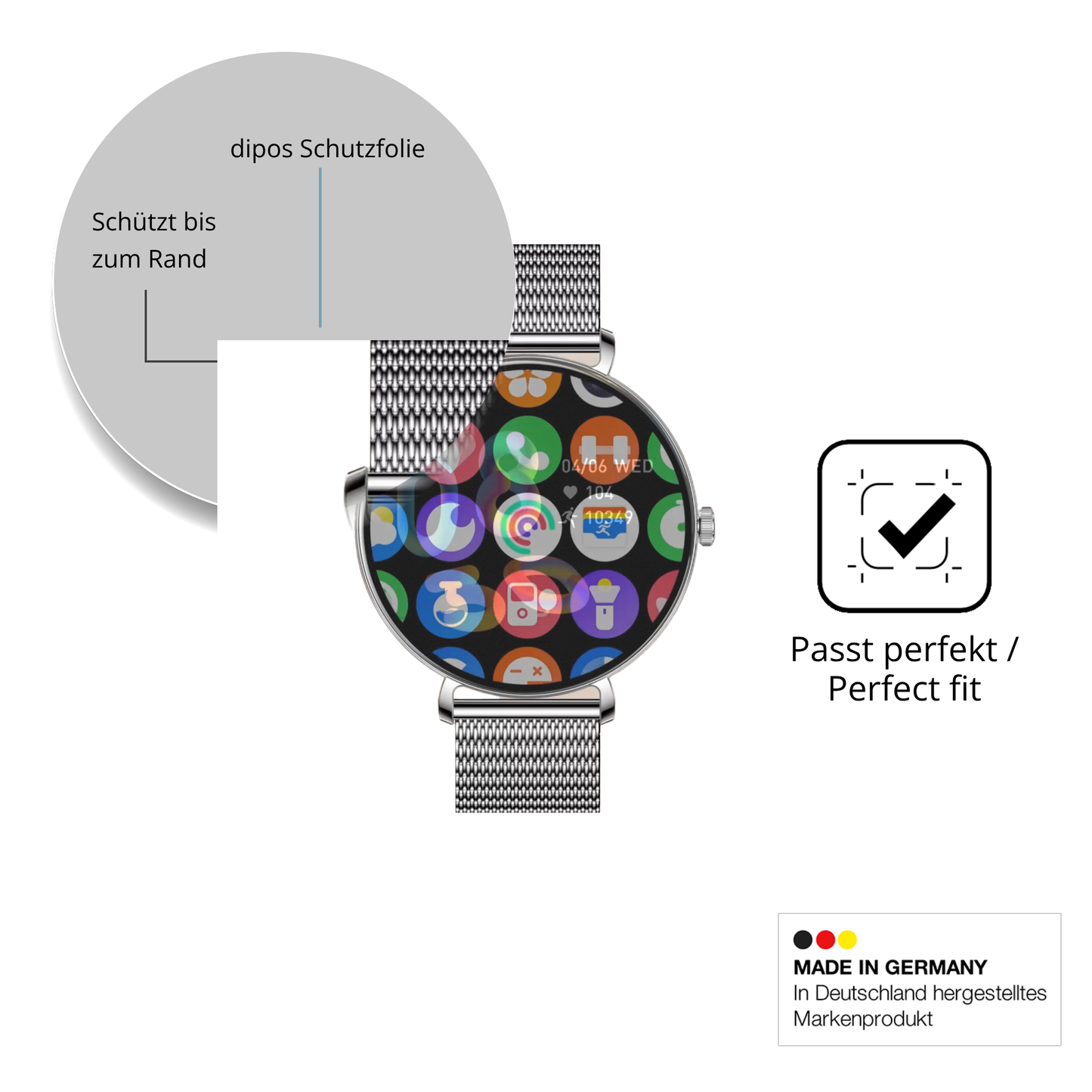 Besonders flexibler Displayschutz mit Anti-Shock-Schicht im Materialmix