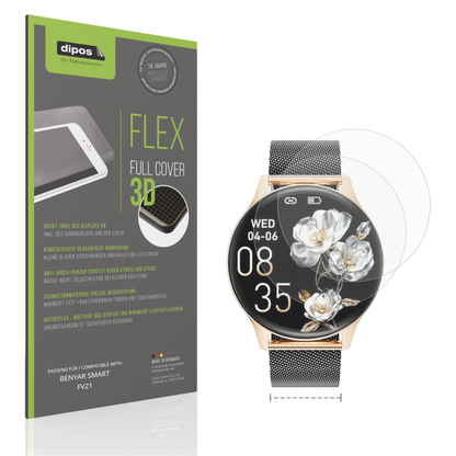 Matte Displayschutzfolie von dipos passend für BENYAR SMART FV21, 100% Displayabdeckung und blasenfreie Montage