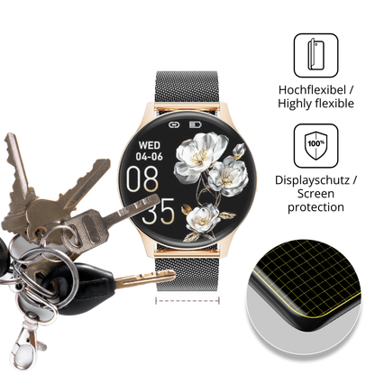 dipos Displayschutz für BENYAR SMART FV21, transparente Oberfläche, perfekte Passform auch für die Rundungen