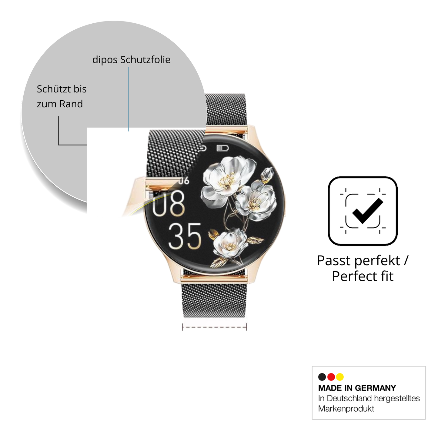 Besonders flexibler Displayschutz mit Anti-Shock-Schicht im Materialmix