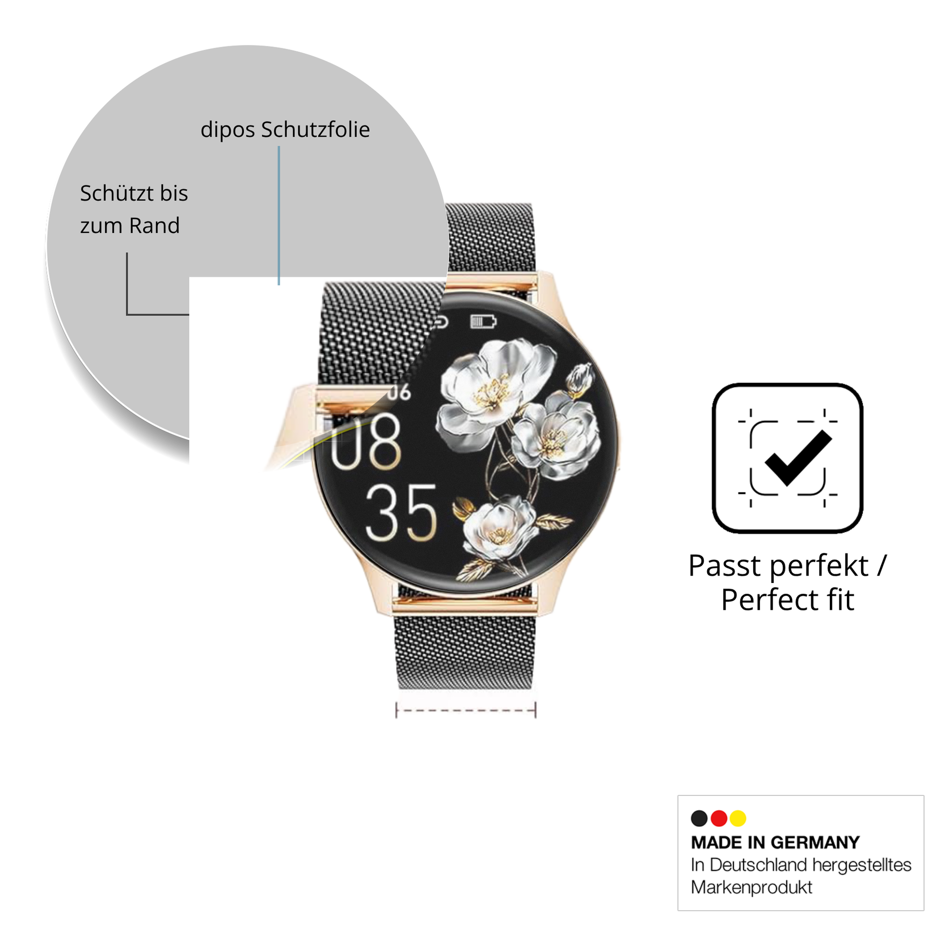Besonders flexibler Displayschutz mit Anti-Shock-Schicht im Materialmix