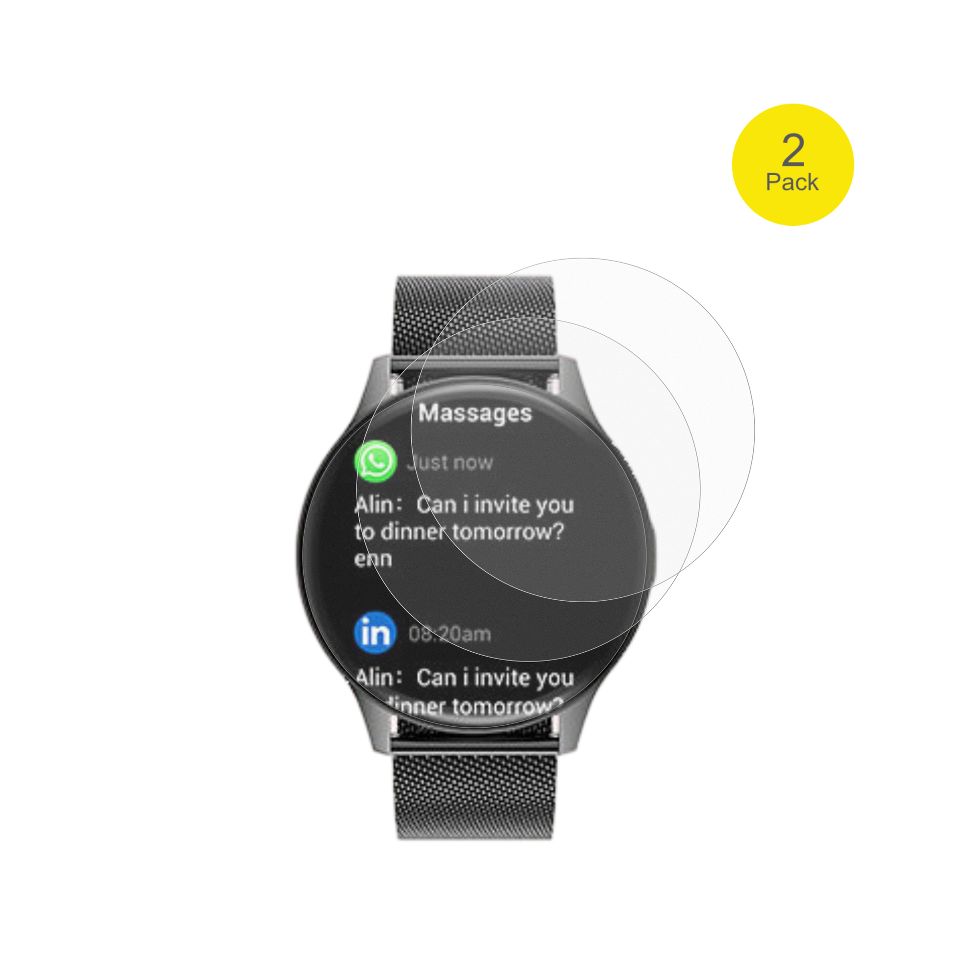 BENYAR SMARTSmartwatch Damen 2025 mit aufgebrachter dipos Flex Schutzfolie, glasklare Darstellung ohne Einschränkungen