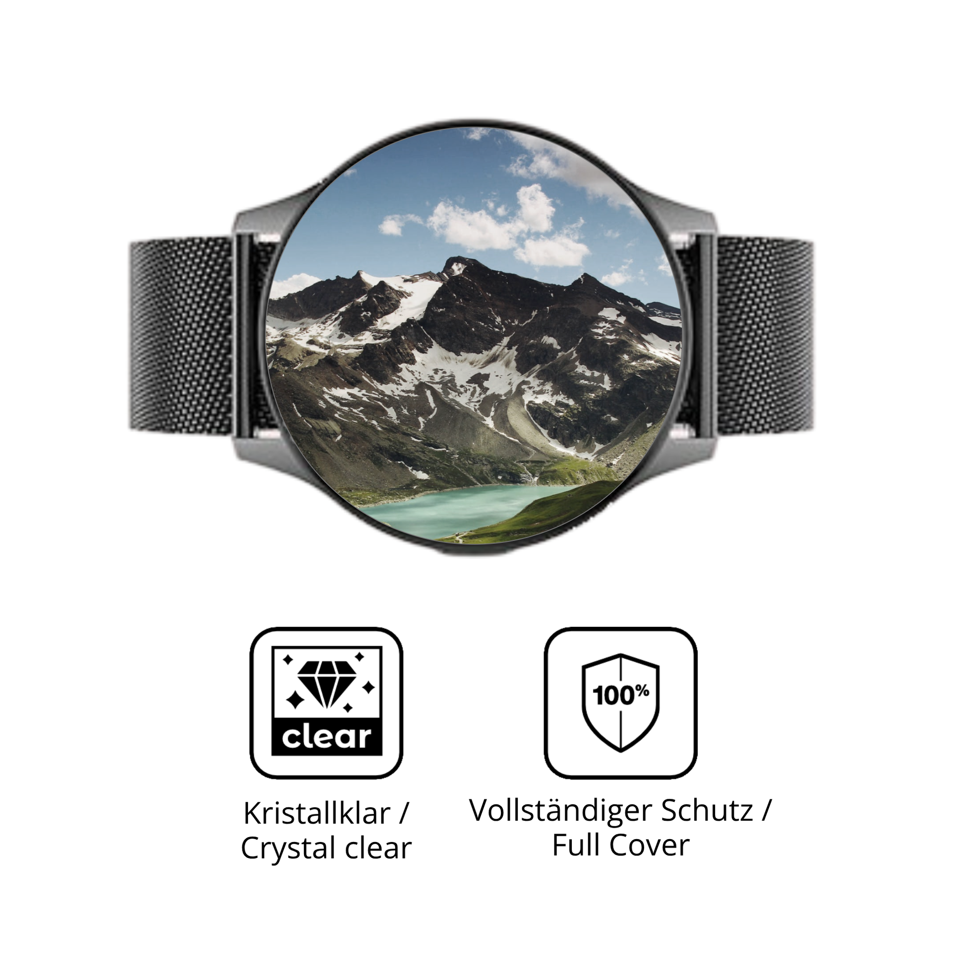 Dünne und klare Folie passend zugeschnitten für BENYAR SMART Smartwatch Damen 2025