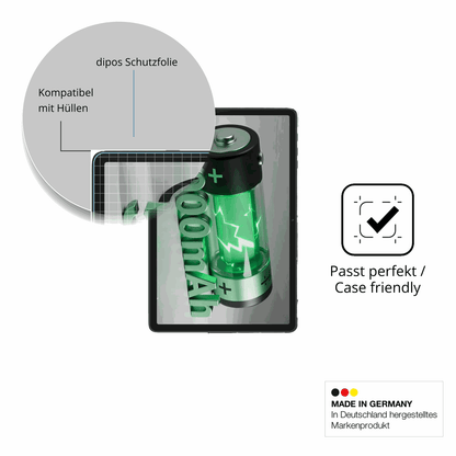 Schutzfolie mit optimaler Passform, zur Verwendung mit Hüllen geeignet