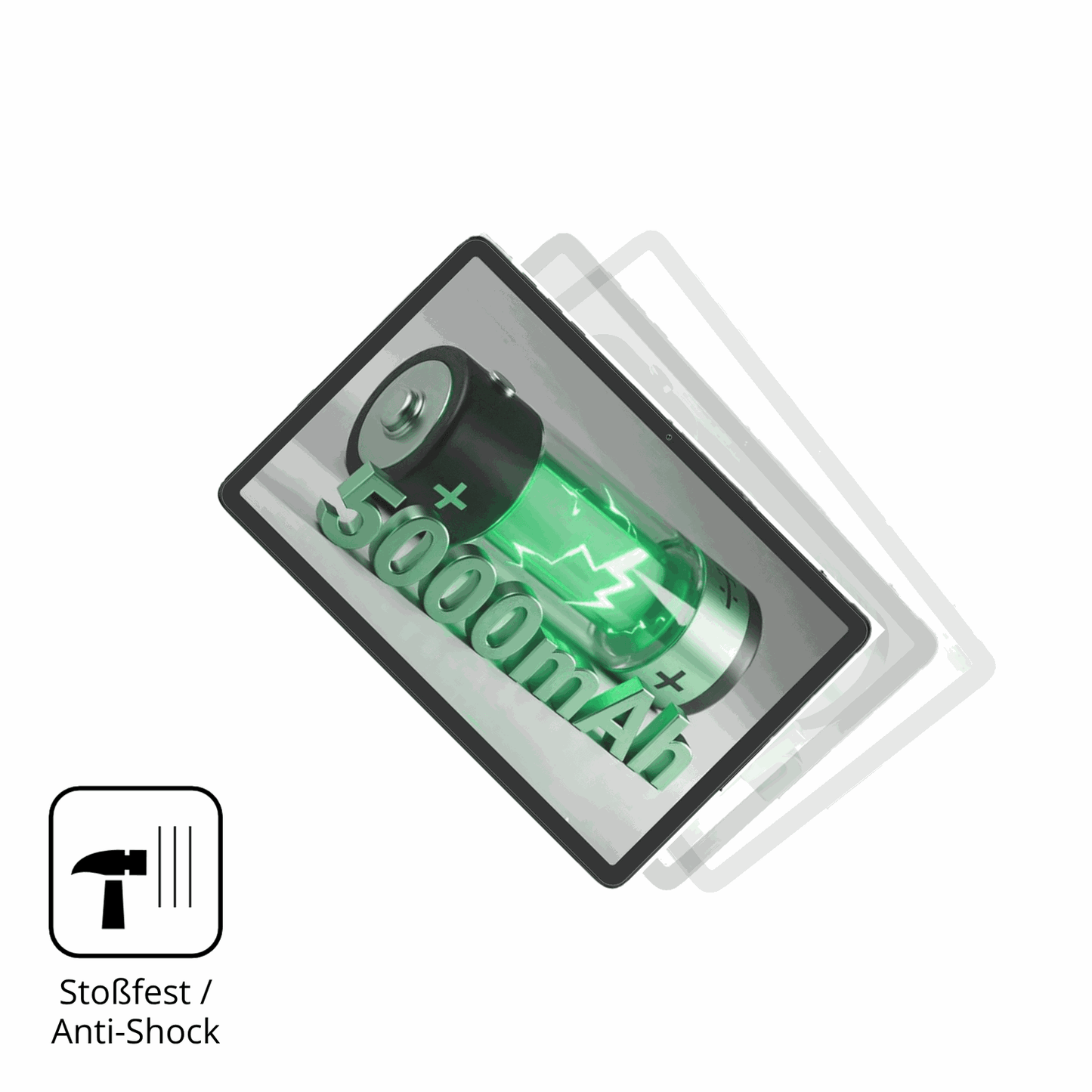 Schutz gegen Kratzer auf dem BESTTAB T20 Glas durch Schlüssel, Stöße gegen die Tischkante oder Stürze