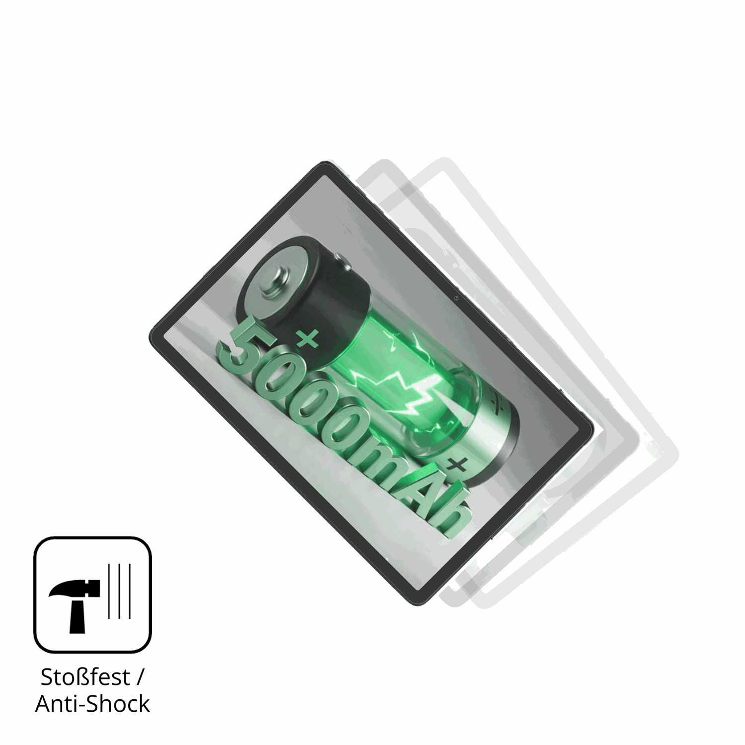 Schutz gegen Kratzer auf dem BESTTAB T20 Glas durch Schlüssel, Stöße gegen die Tischkante oder Stürze