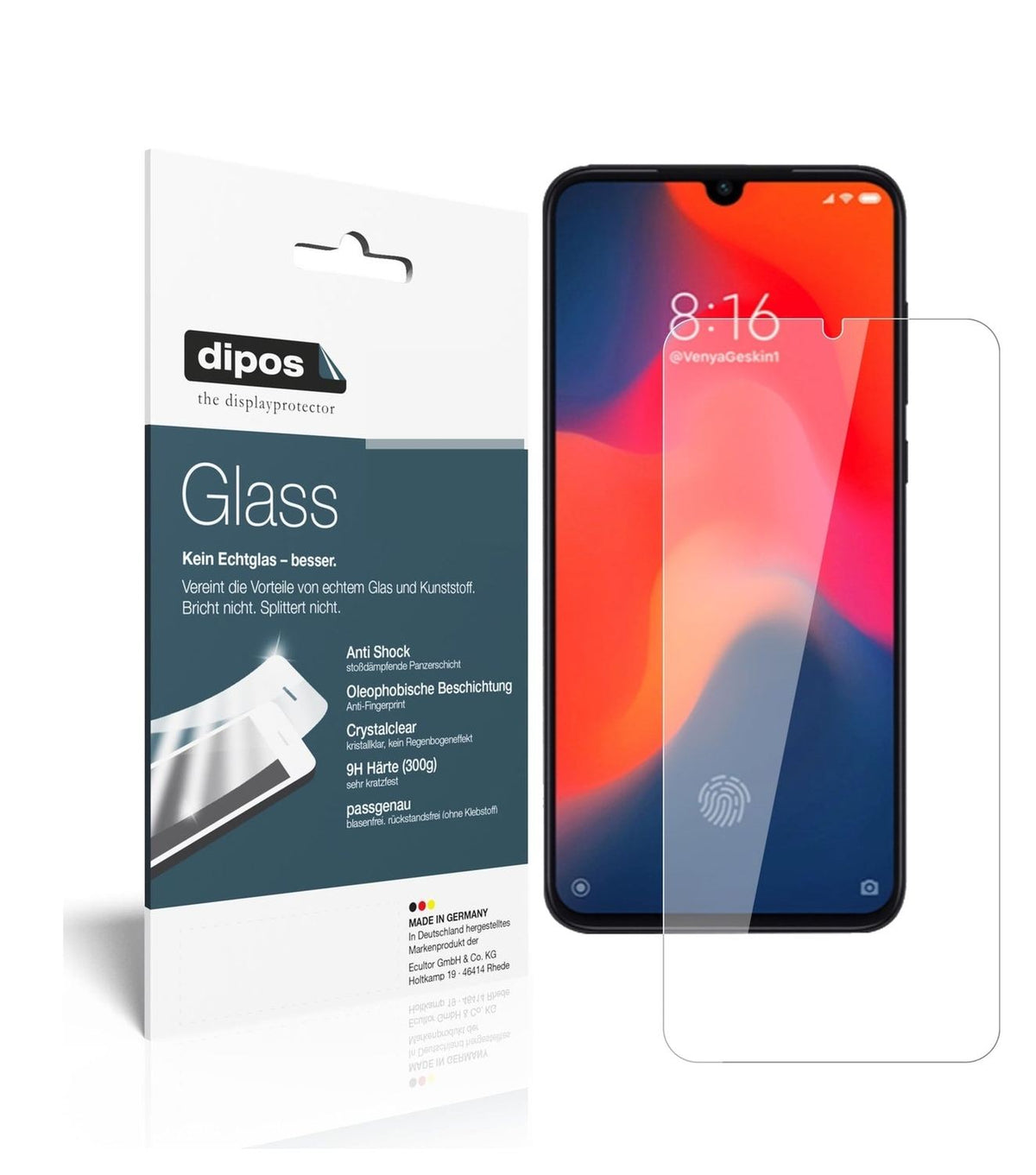 Screen Protector for I Xiaomi Mi 9 I Flexible Glass I Film I 9H I Cover I dipos