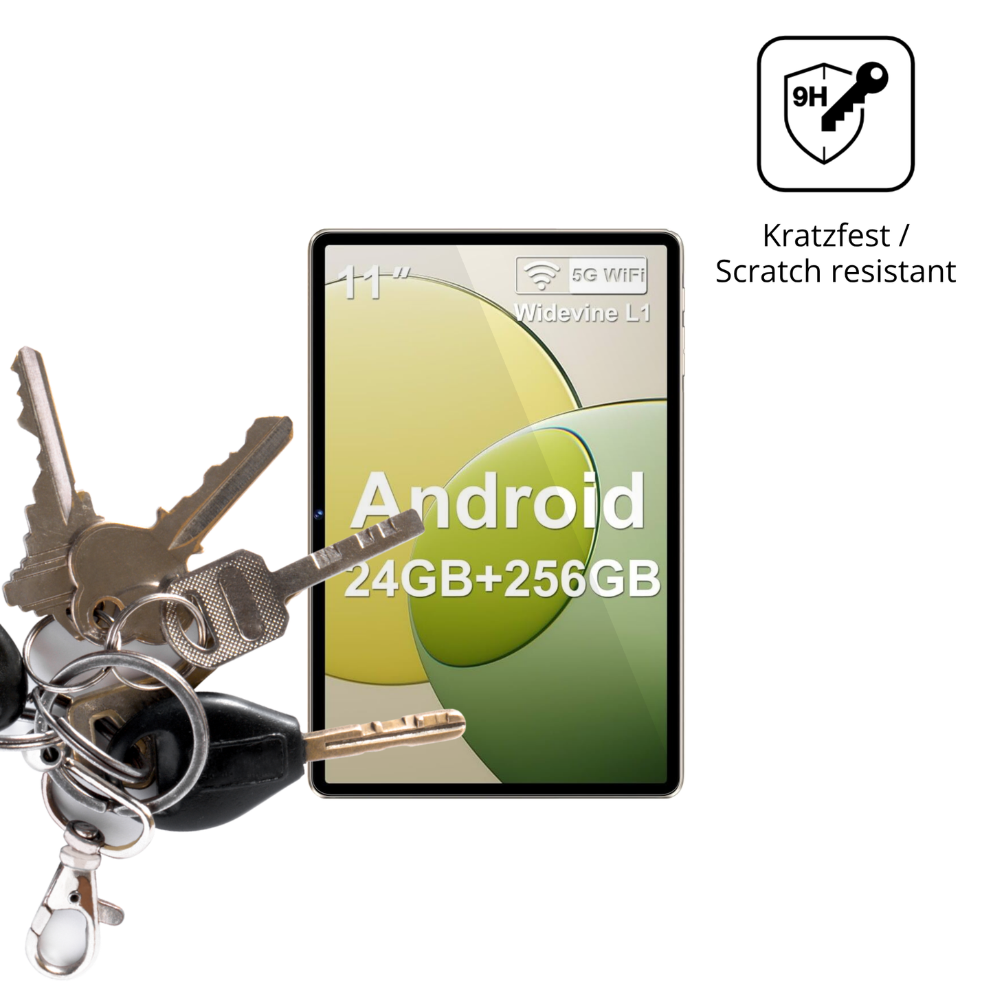 dipos Displayschutz für Biegedy 10 Zoll 2026, transparente Oberfläche, perfekte Passform auch für die Rundungen