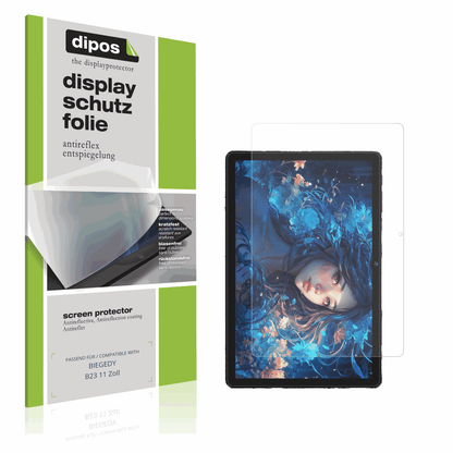 Matte Displayschutzfolie von dipos passend für BIEGEDY B23 11 Zoll, präziser Zuschnitt und blasenfrei montiert