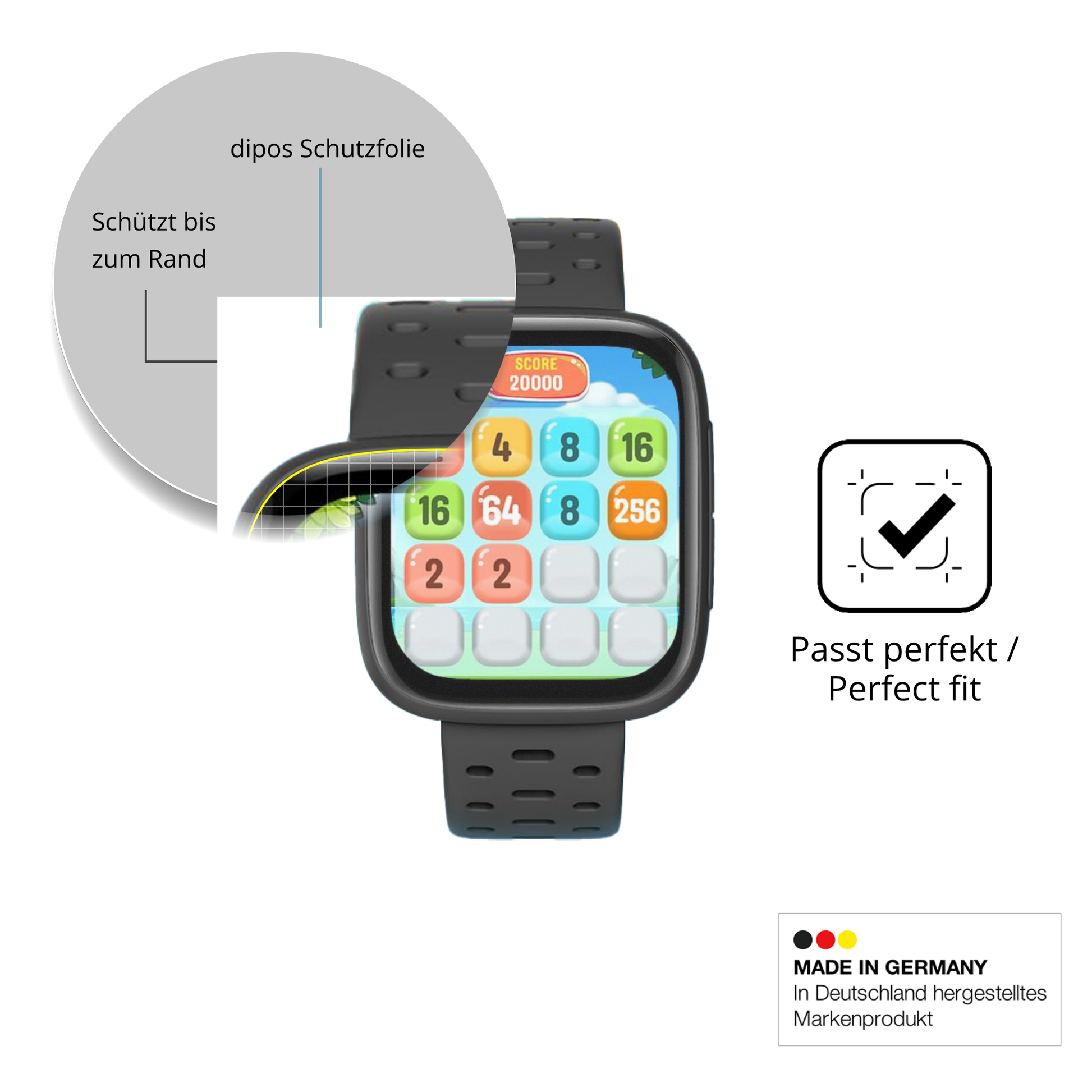 Besonders flexibler Displayschutz mit Anti-Shock-Schicht im Materialmix