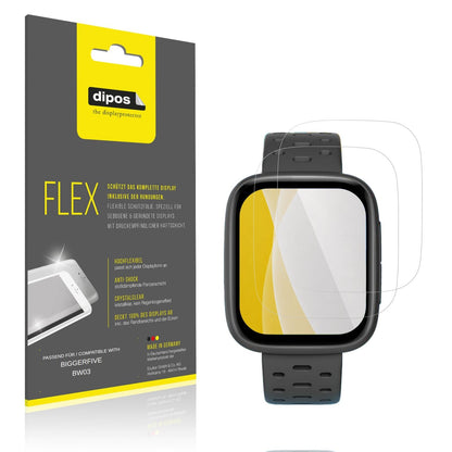 Klare Displayschutzfolie von dipos passend für BIGGERFIVE BW03, 100% Displayabdeckung und blasenfreie Montage