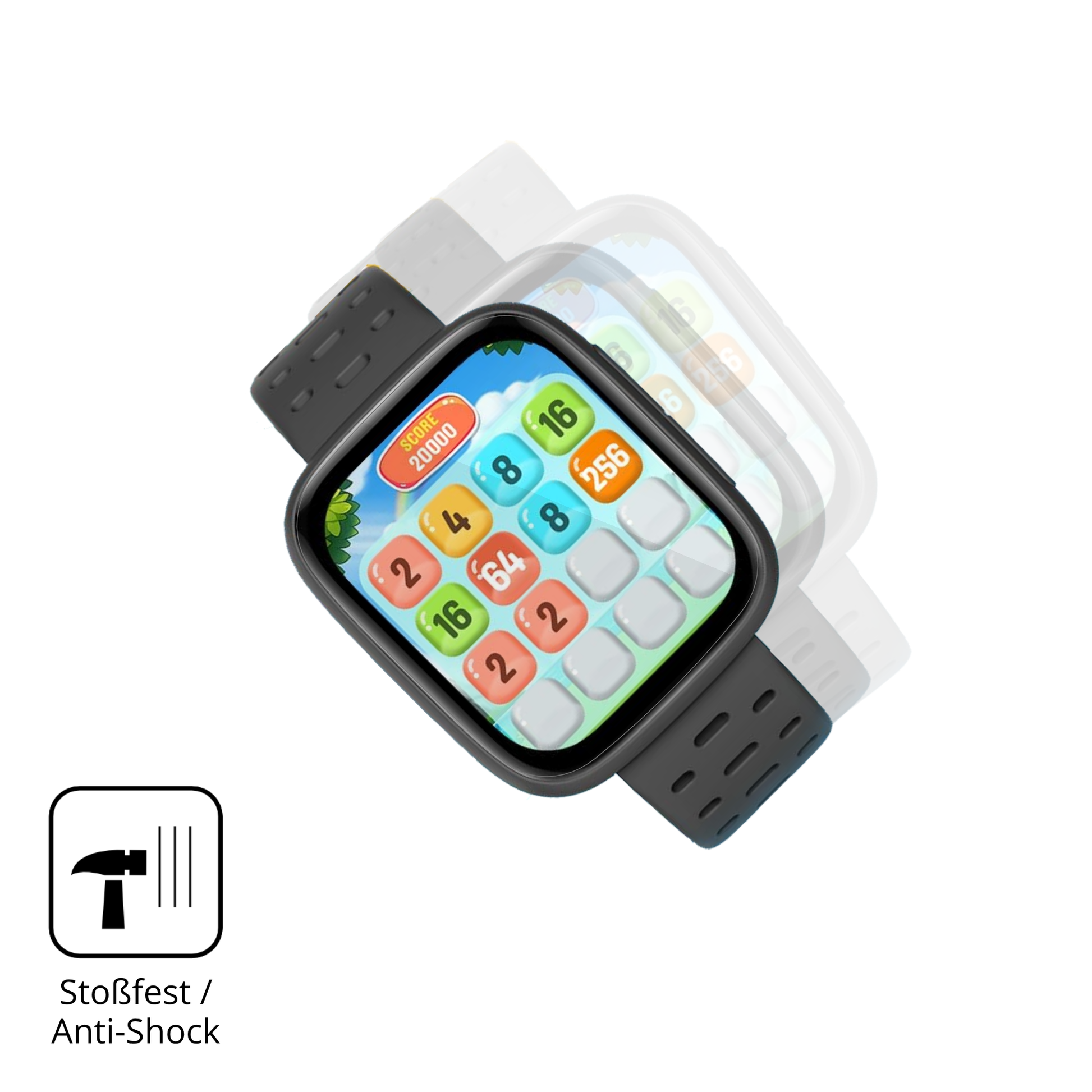 Schutz gegen Kratzer auf dem BIGGERFIVE BW03 Smartwatch 1.8 Zoll Glas durch Schlüssel oder Ähnliches