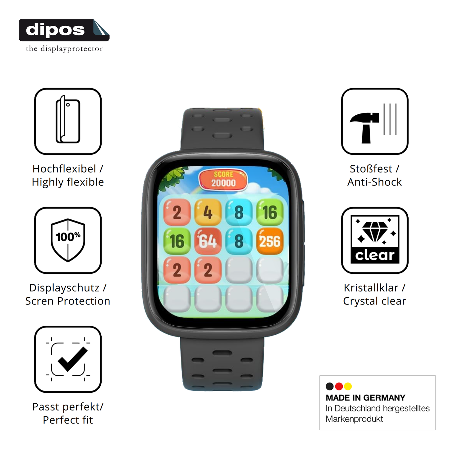 Displayschutz hergestellt in Deutschland, höchste Qualität made in Germany