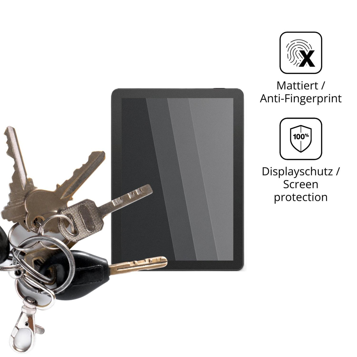 dipos Displayschutz für Bigme B6, mattierte Oberfläche, Blickschutzfilter und perfekter Passform