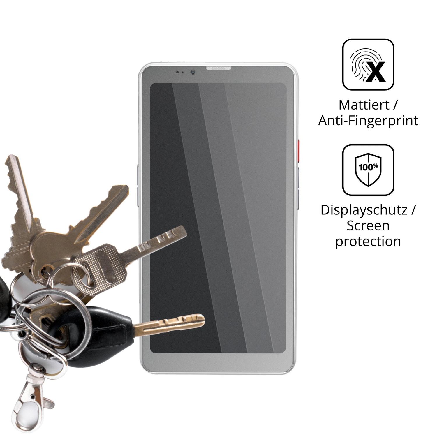 dipos Displayschutz für Bigme Hibreak Dual, mattierte Oberfläche, Blickschutzfilter und perfekter Passform