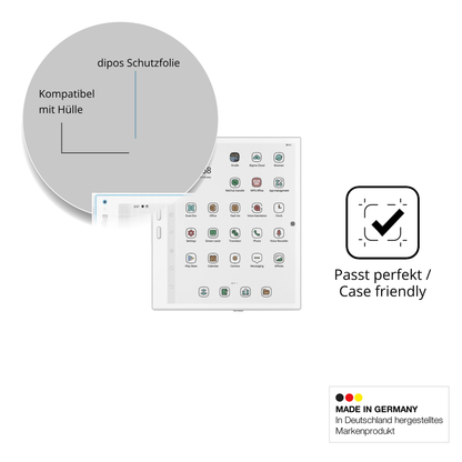 Schutzfolie mit optimaler Passform, zur Verwendung mit Hüllen geeignet