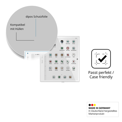 Schutzfolie mit optimaler Passform, zur Verwendung mit Hüllen geeignet