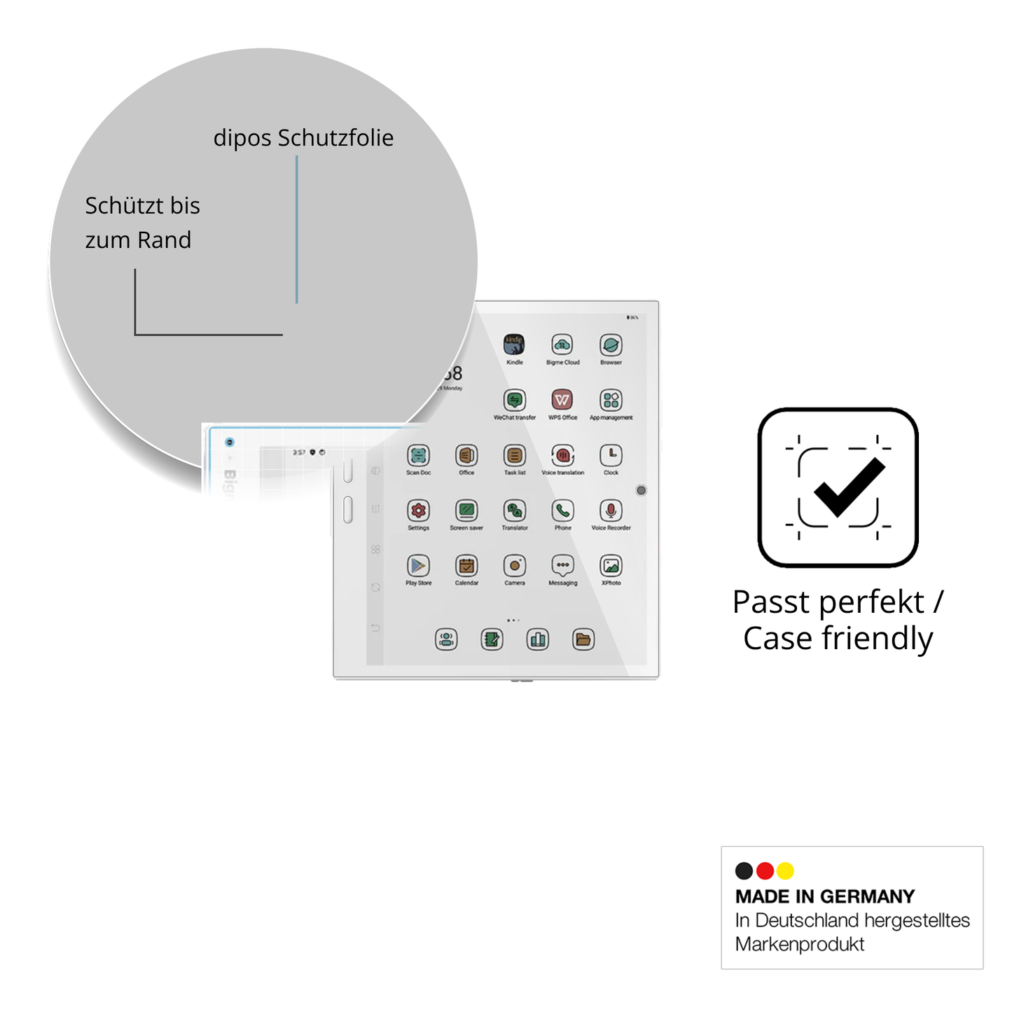 Besonders flexibler Displayschutz mit Anti-Shock-Schicht im Materialmix