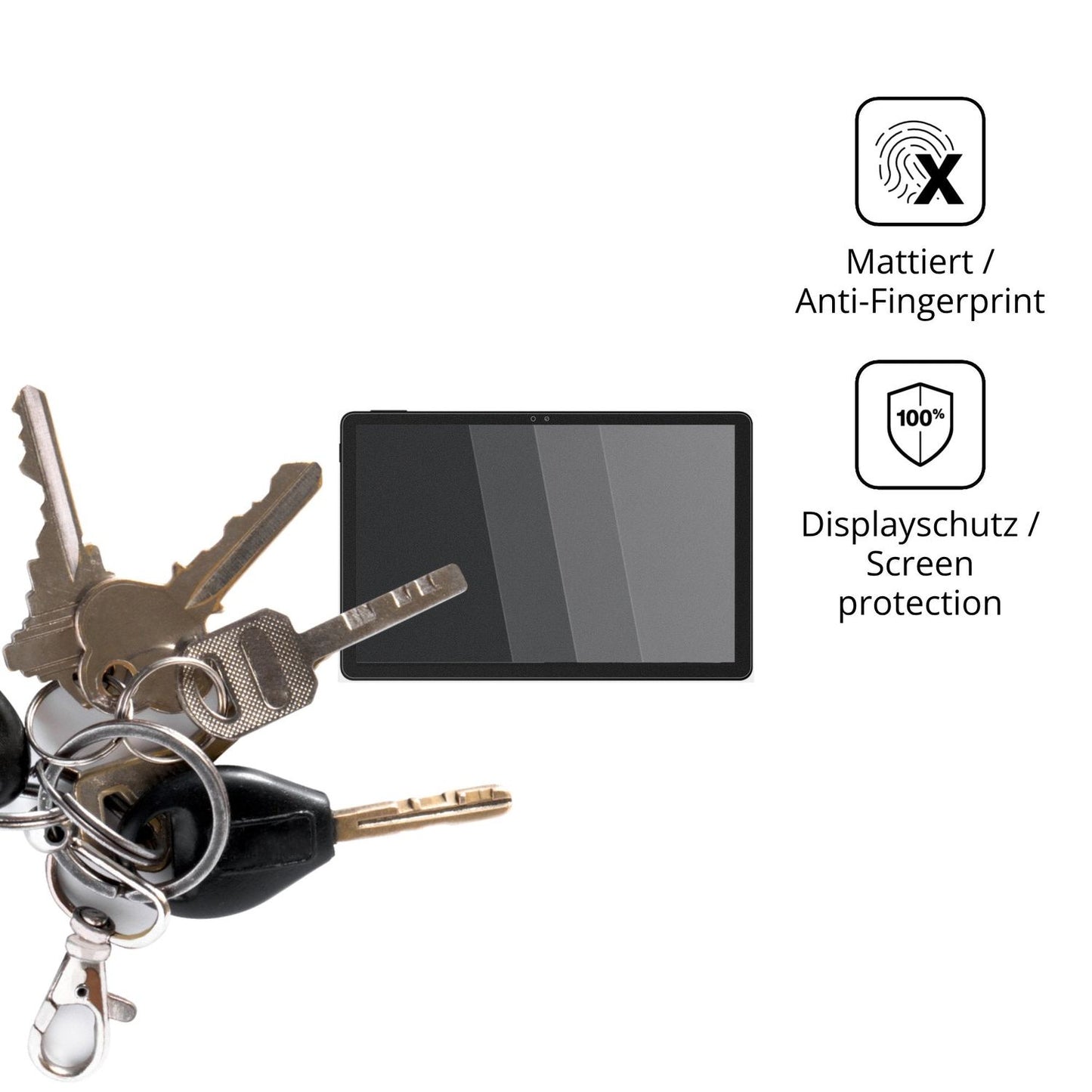 dipos Displayschutz für BIRDCLAW P11, mattierte Oberfläche, Blickschutzfilter und perfekter Passform