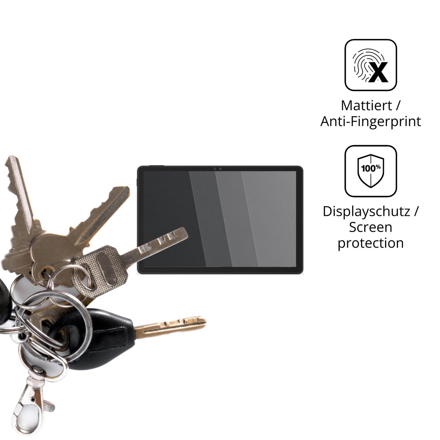 dipos Displayschutz für BIRDCLAW P11, mattierte Oberfläche, Blickschutzfilter und perfekter Passform