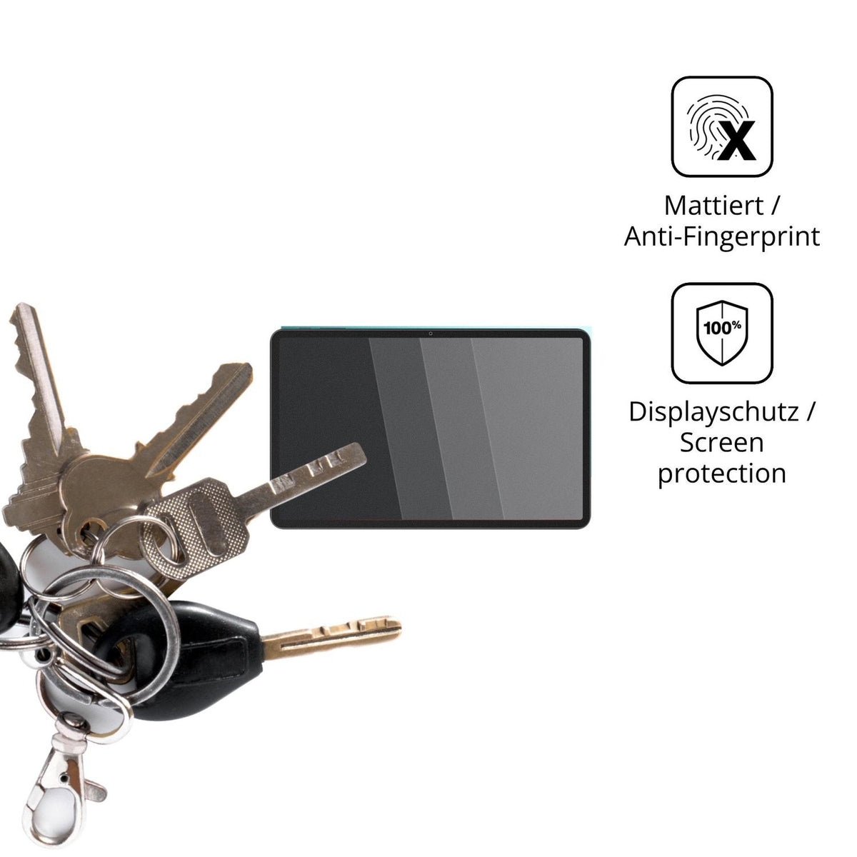 dipos Displayschutz für BIRDCLAW P12 Pro, mattierte Oberfläche, Blickschutzfilter und perfekter Passform