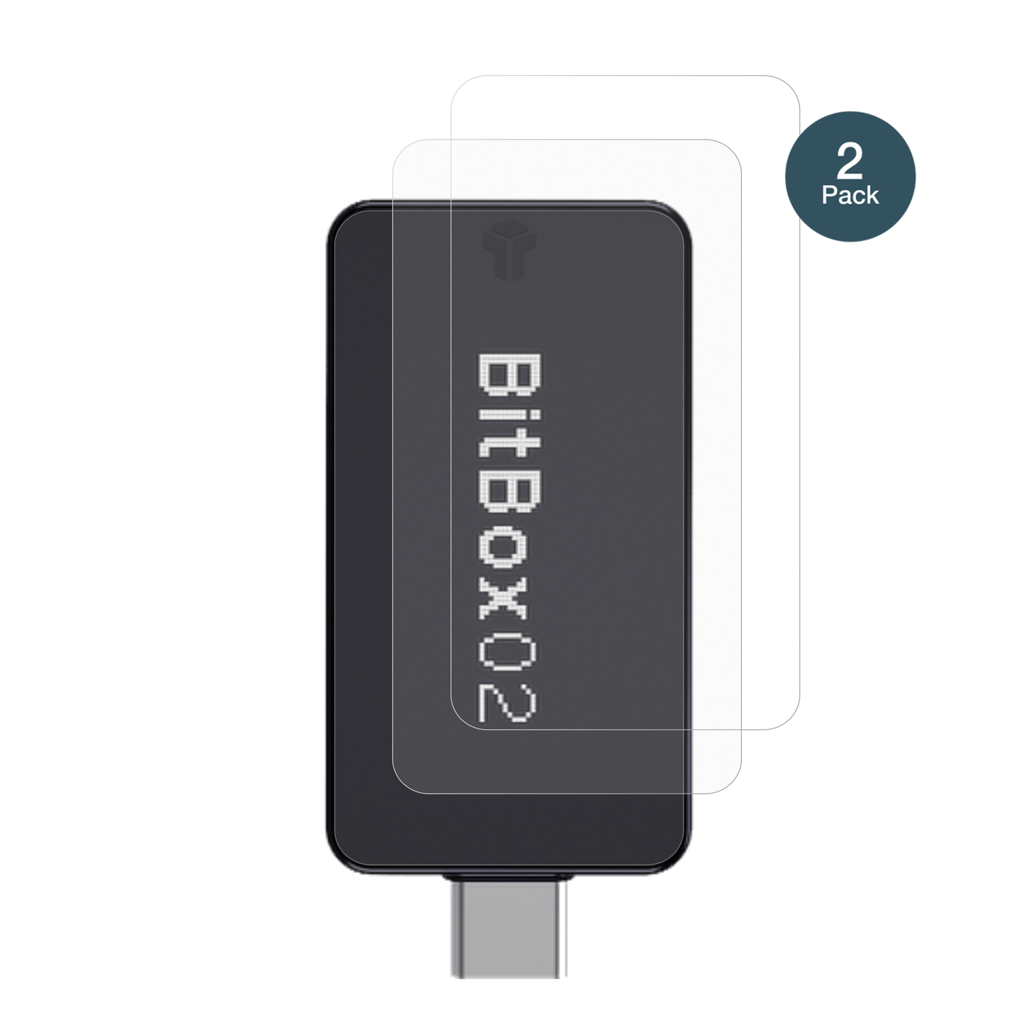 bitbox02nova mit aufgebrachter dipos Panzerfolie, die lästige Fingerabdrücke minimiert