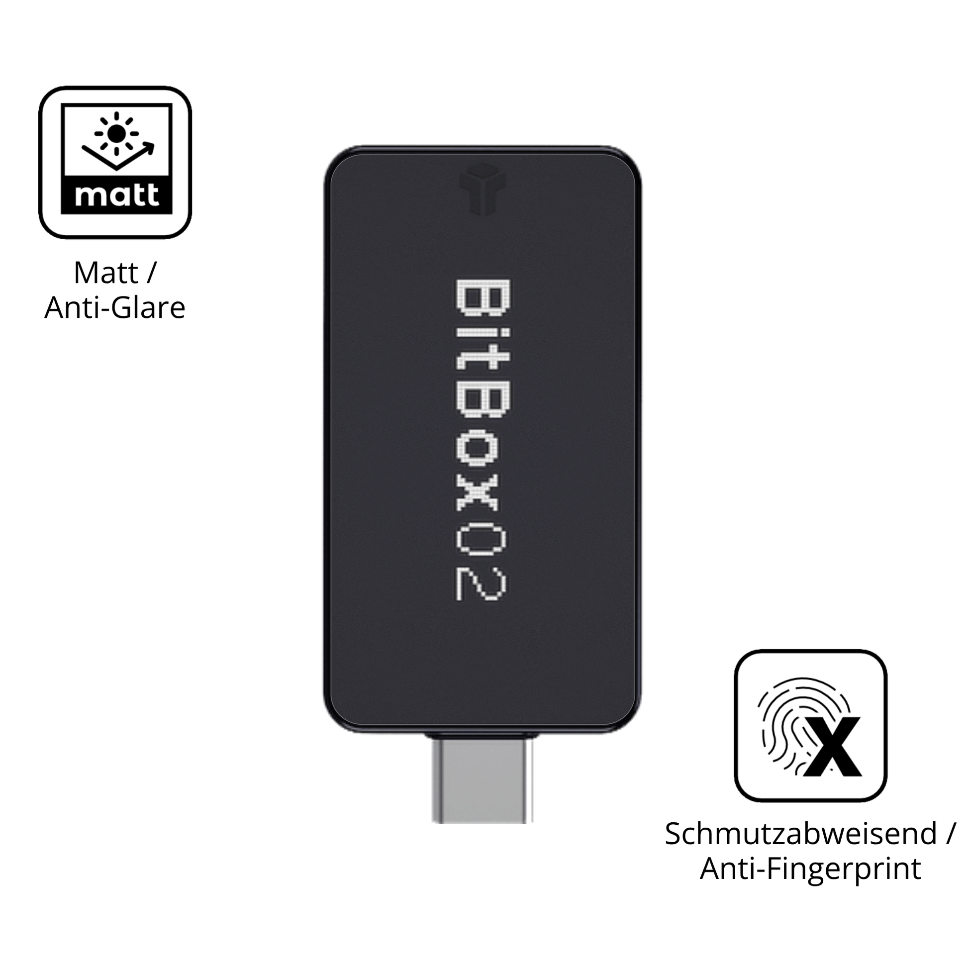 9H Hartbeschichtete, flexible Folie passend zugeschnitten für bitbox02 nova