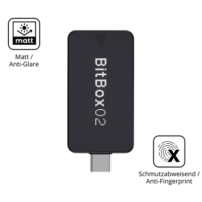 9H Hartbeschichtete, flexible Folie passend zugeschnitten für bitbox02 nova