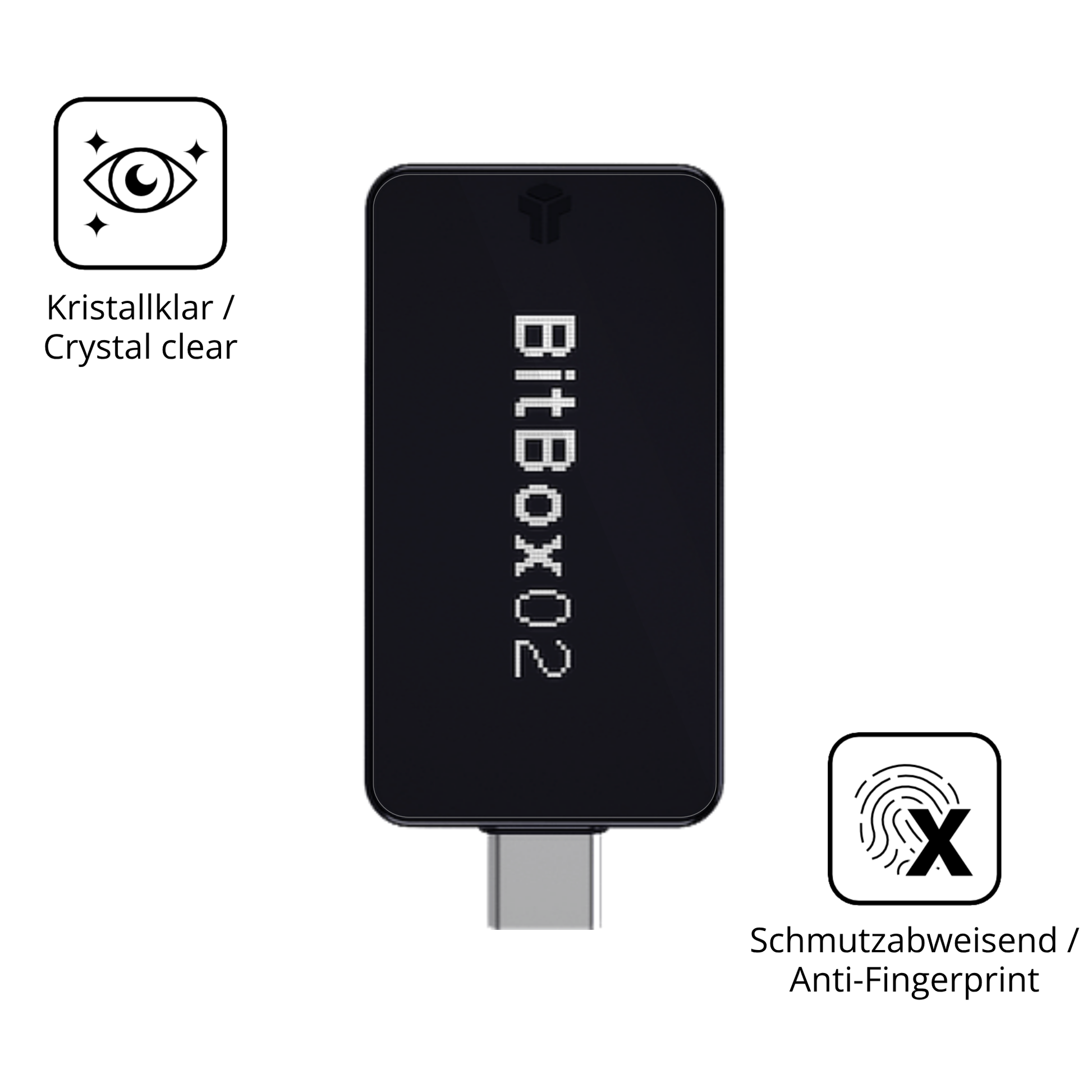 Flexible TPU-Folie passend zugeschnitten für bitbox02 nova, vollständige Abdeckung