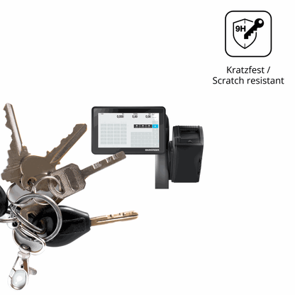 dipos Displayschutz für Bizerba Q1 pro 800 12.1 Zoll, transparente Oberfläche, perfekte Passform auch für die Rundungen