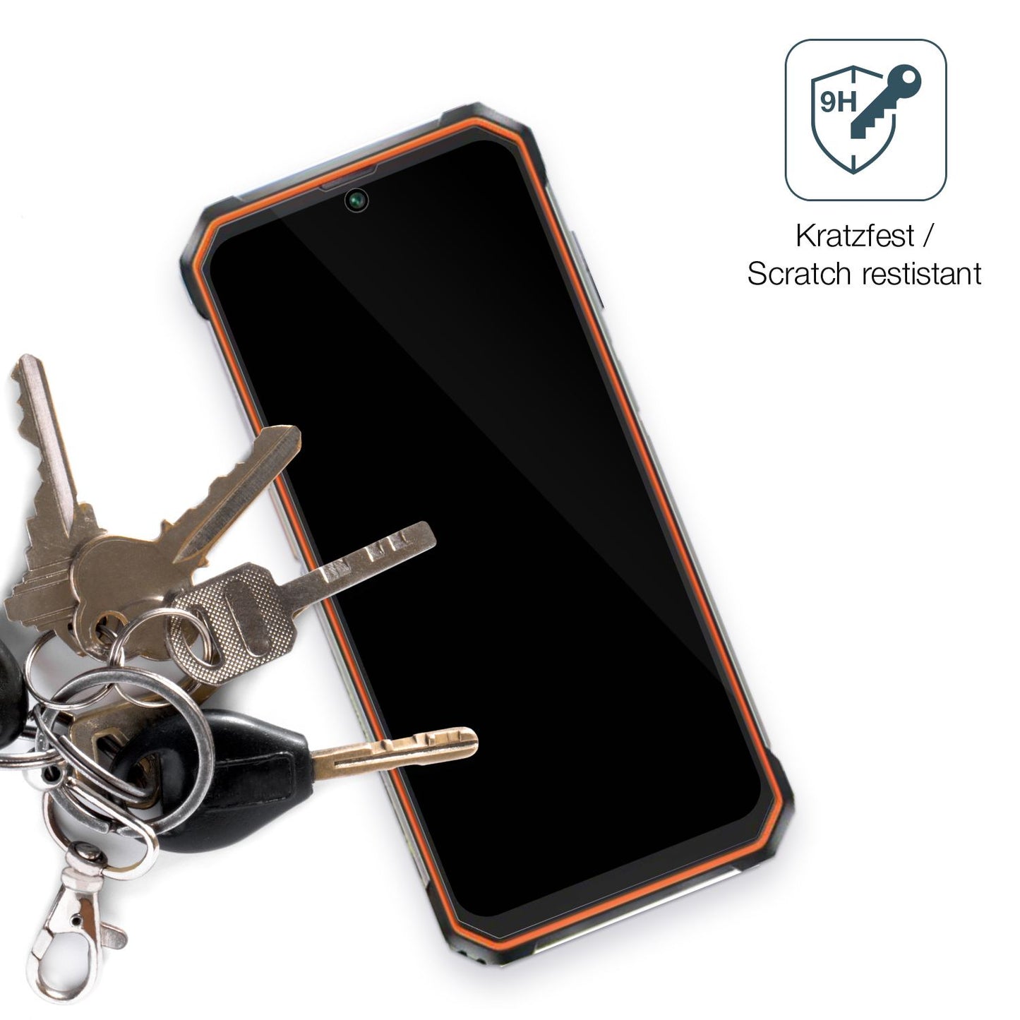 dipos Displayschutz für Blackview BV6200, transparente Oberfläche, perfekte Passform auch für die Rundungen